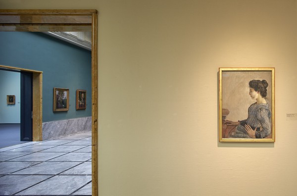 Ferdinand Hodler, Bildnis Hélène Weiglé, 1889, auf Leinwand, Kunsthaus Zürich (erworben 1918), im Foto zu sehen rechts im Vordergrund, Foto: Simon Schmid, NB.